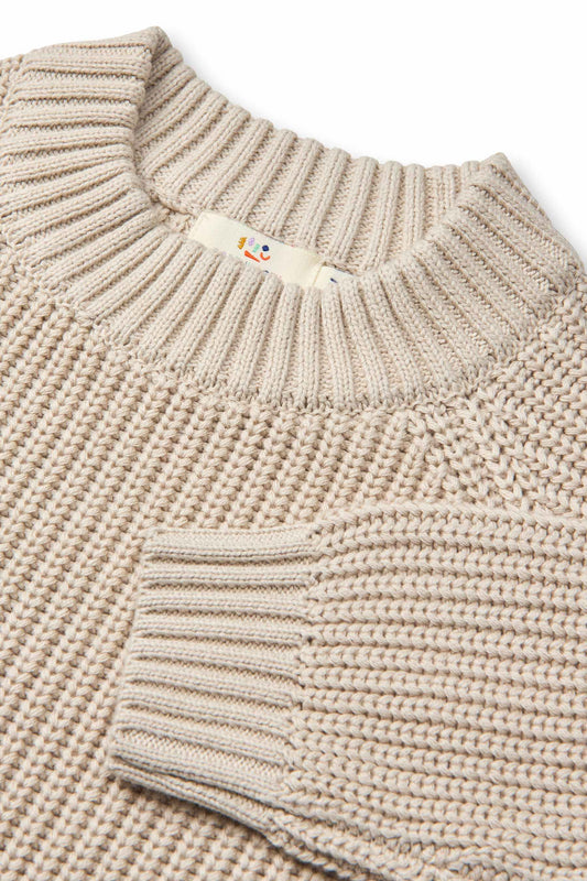 Copenhagen Colors - knitted classic rib jumper - beige