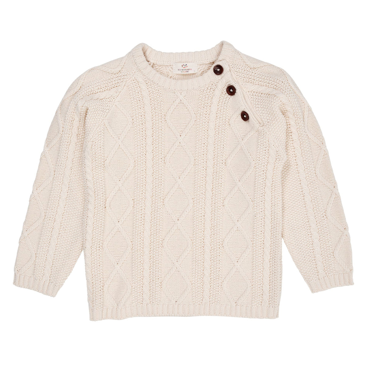 Copenhagen Colors - knitted cable jumper - cream