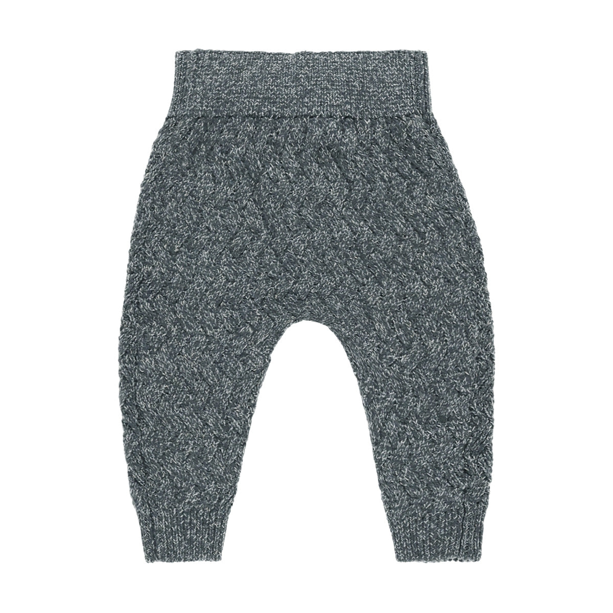 Quincy Mae - knitted pants - heathered indigo