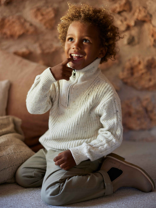 Baje Studio - knitted sweater Lenn - sand desert multicolor