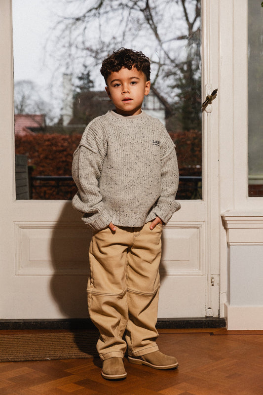Labo - knit sweater Lennart - grey melange