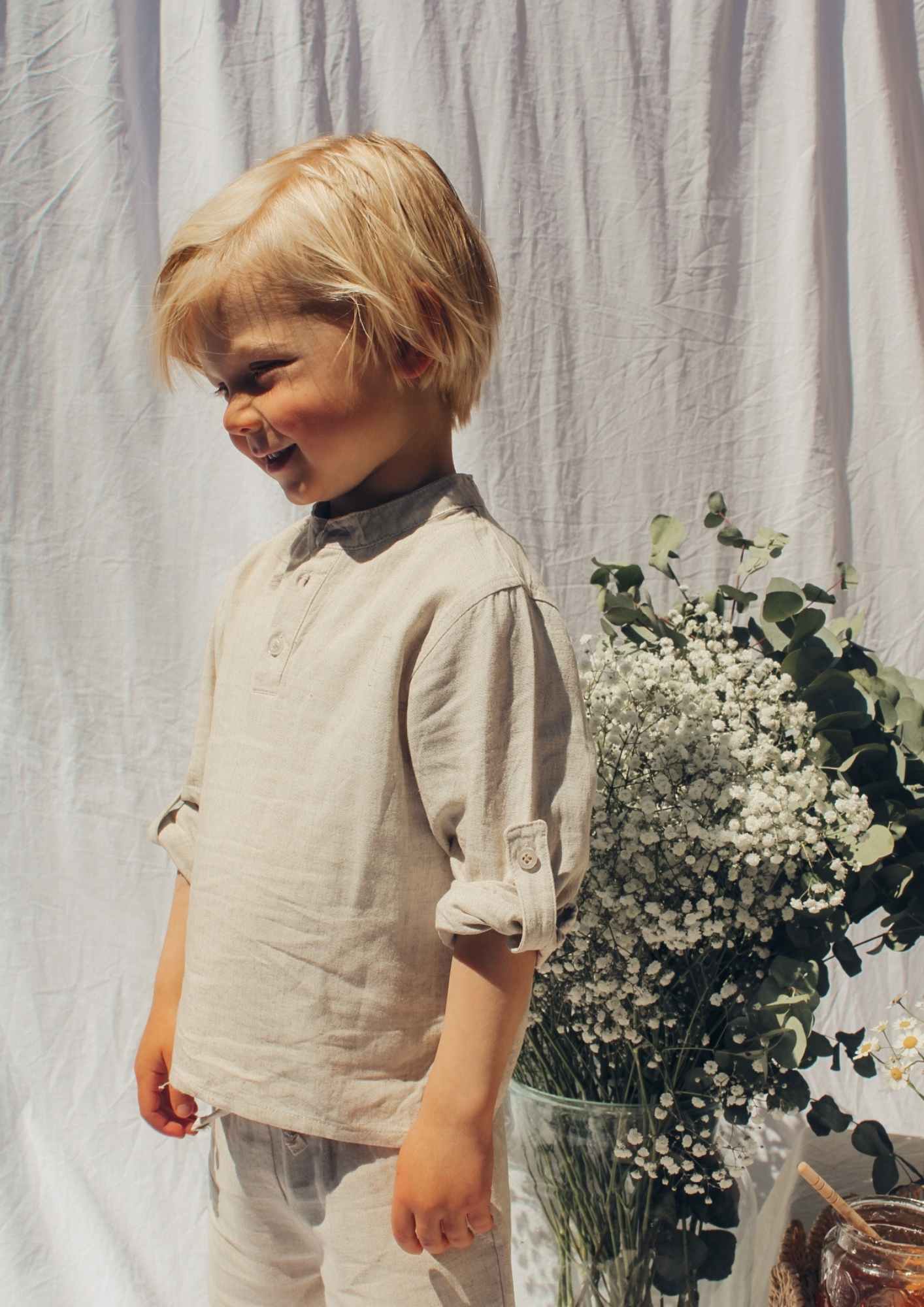 Two You Label - linen blouse Leo - beach