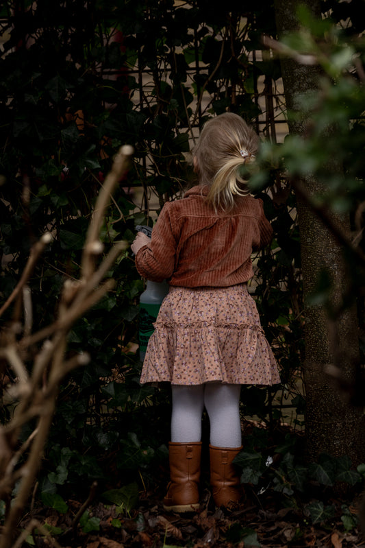 Navy Natural - skirt Bo flower bomb