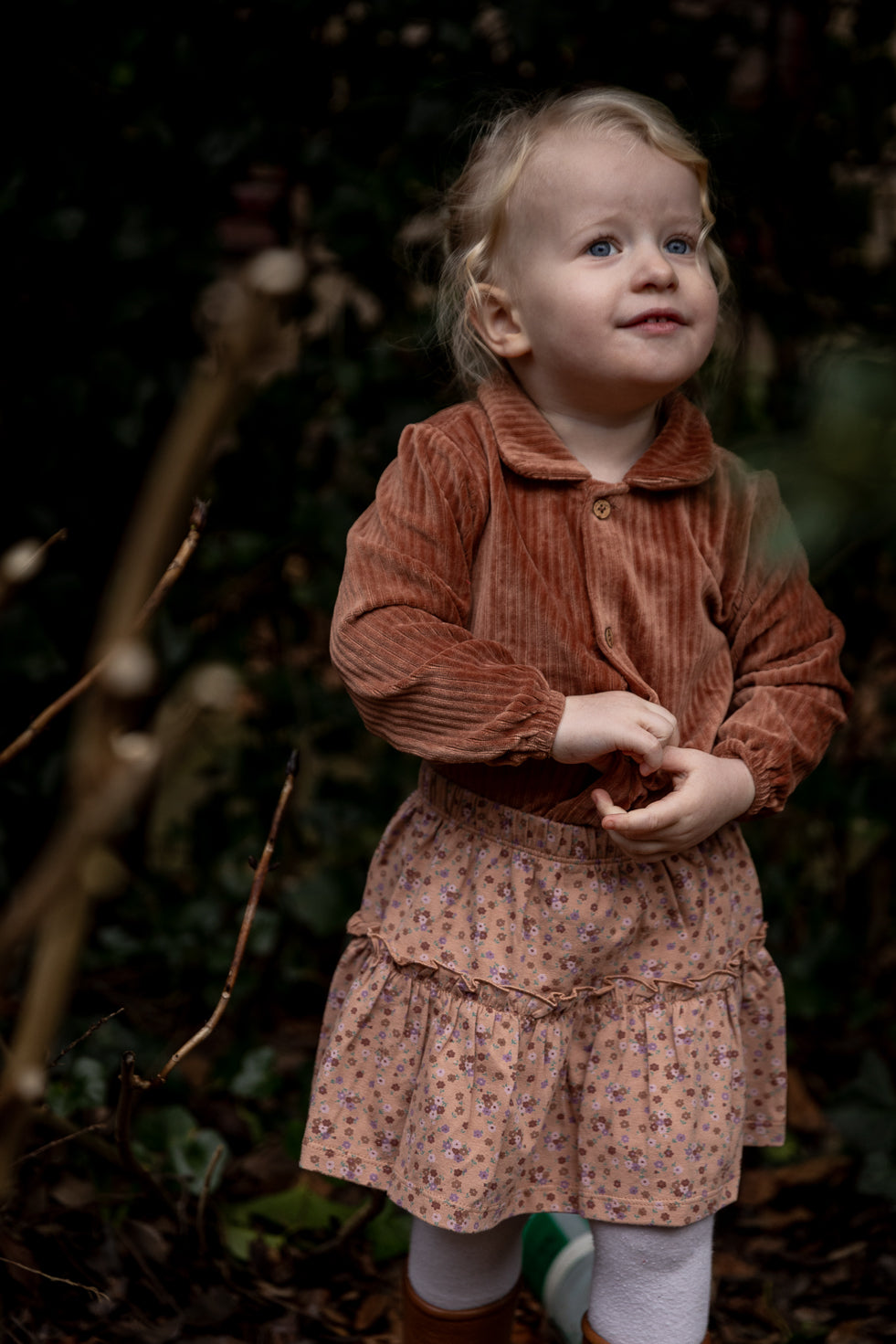 Corduroy blouse Cleo - brown