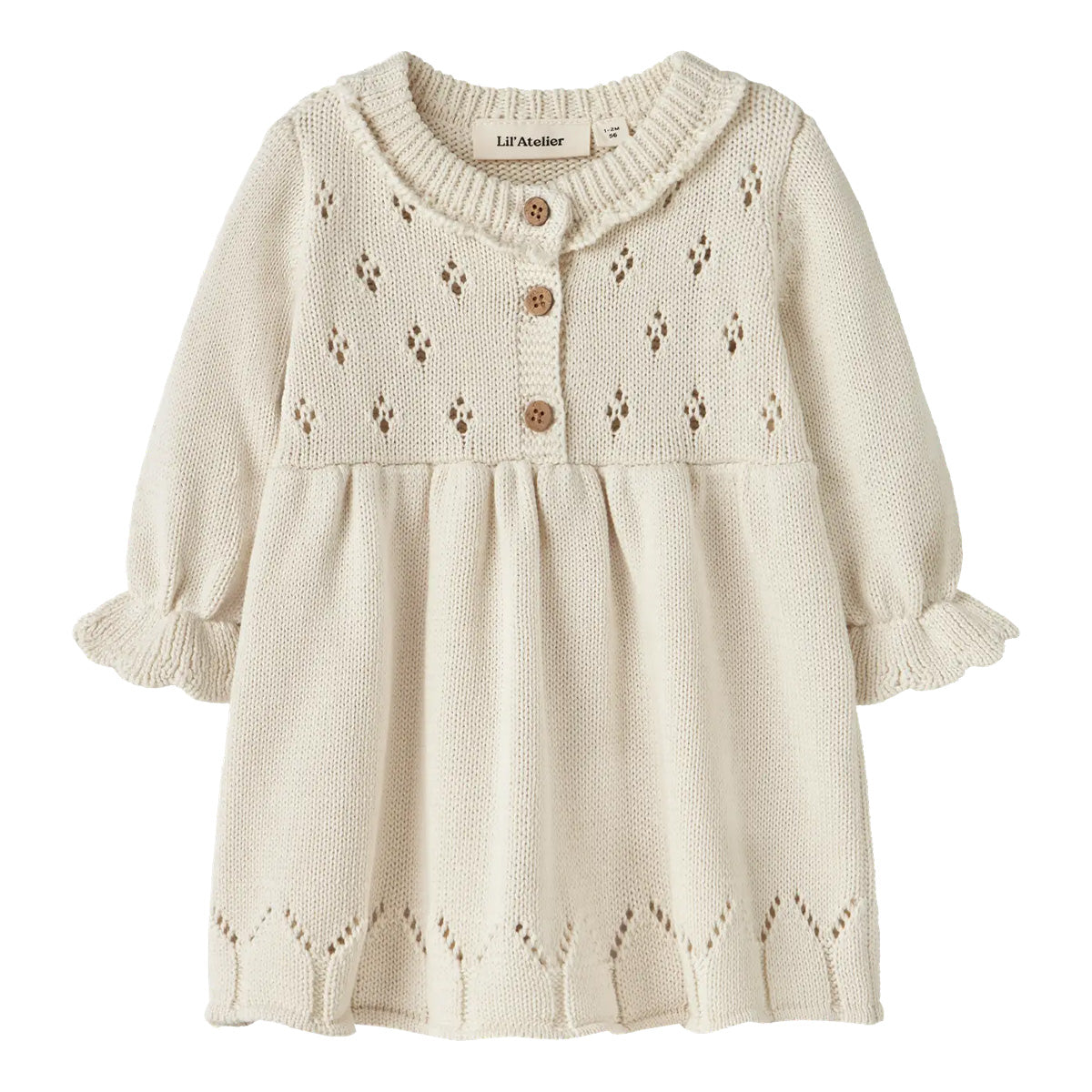 Lil'Atelier - knit dress Lia baby - turtledove offwhite