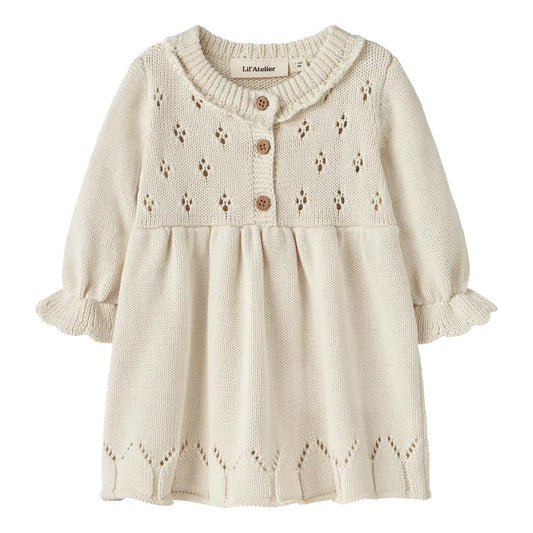 Lil'Atelier - knit dress Lia baby - turtledove offwhite