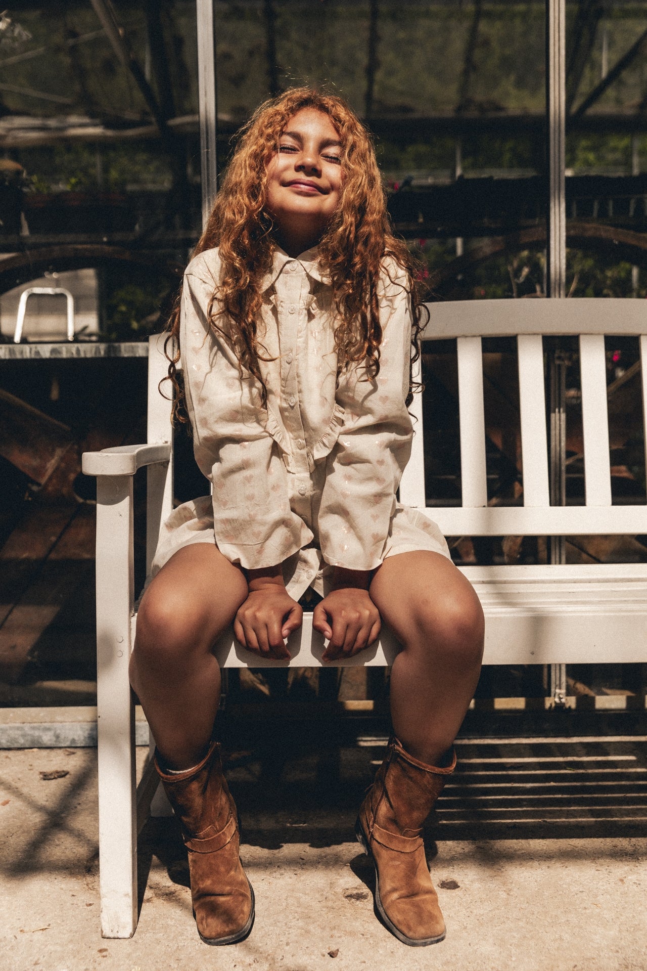 Labo - heart dress Linne - beige