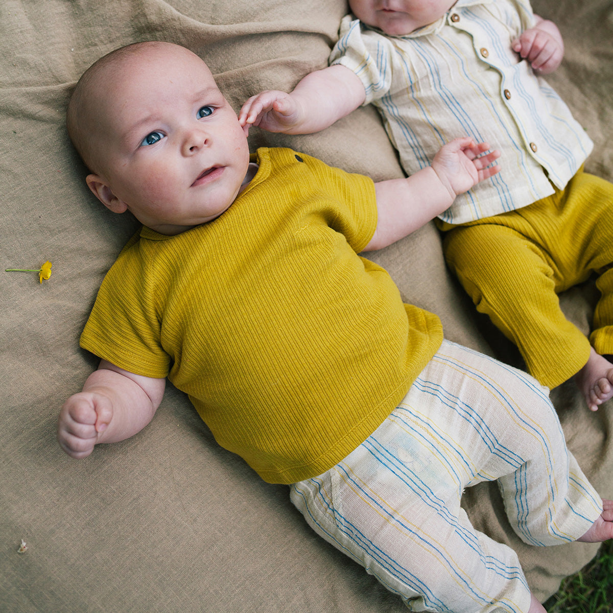 Riffle Amsterdam - trousers - linen stripe