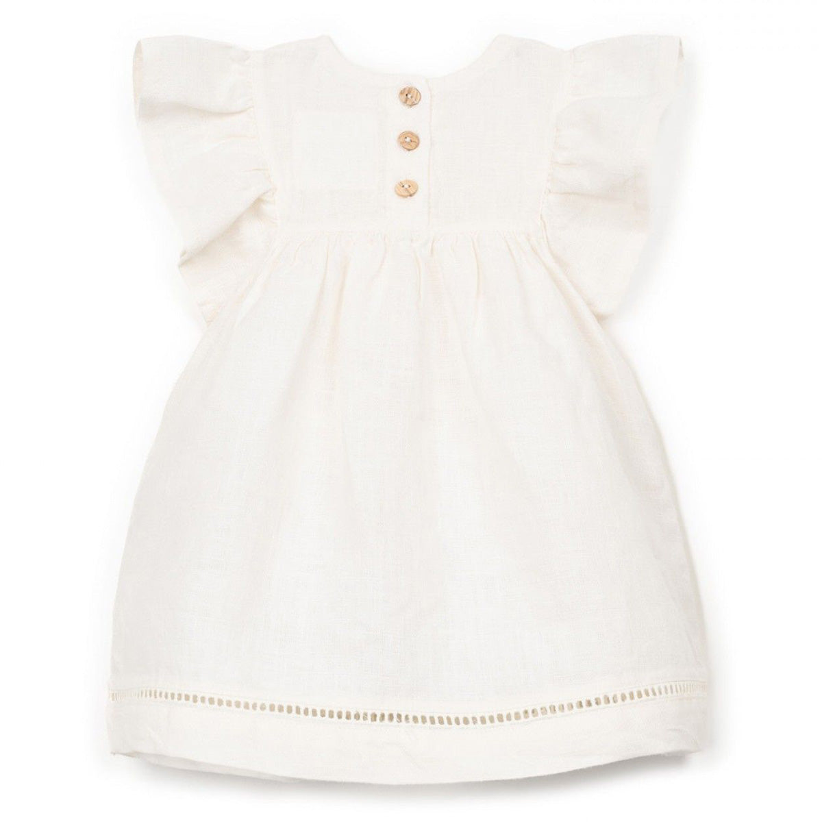 Play Up - linen dress - bio resin offwhite
