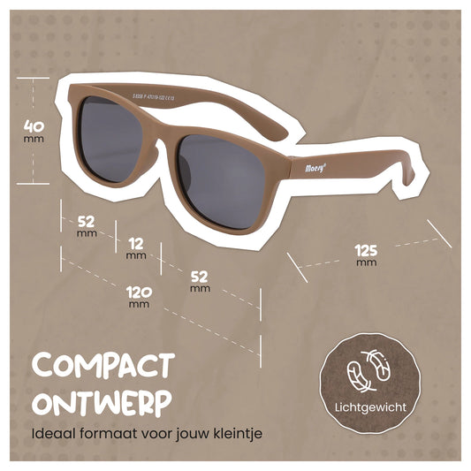 Maesy zonnebril rechthoek - Lino 3-6 jaar - zwart