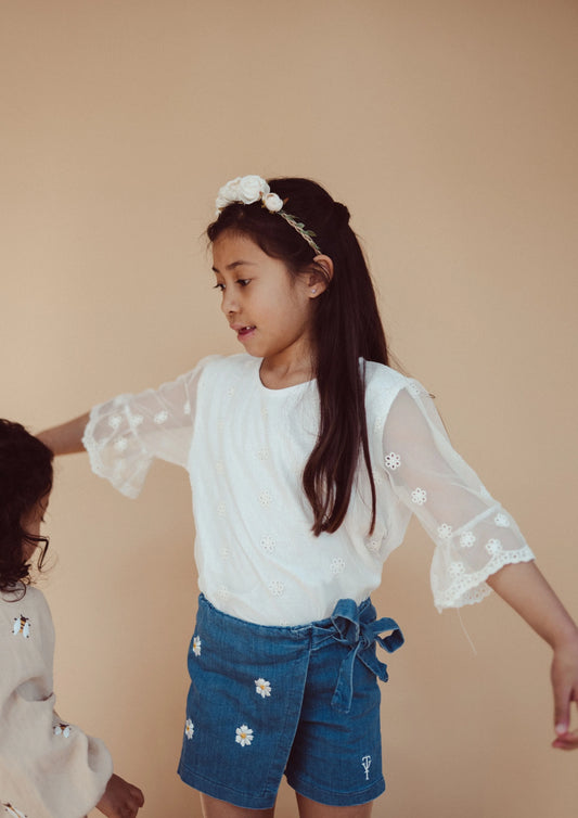 Two You Label - lace blouse Luna - white