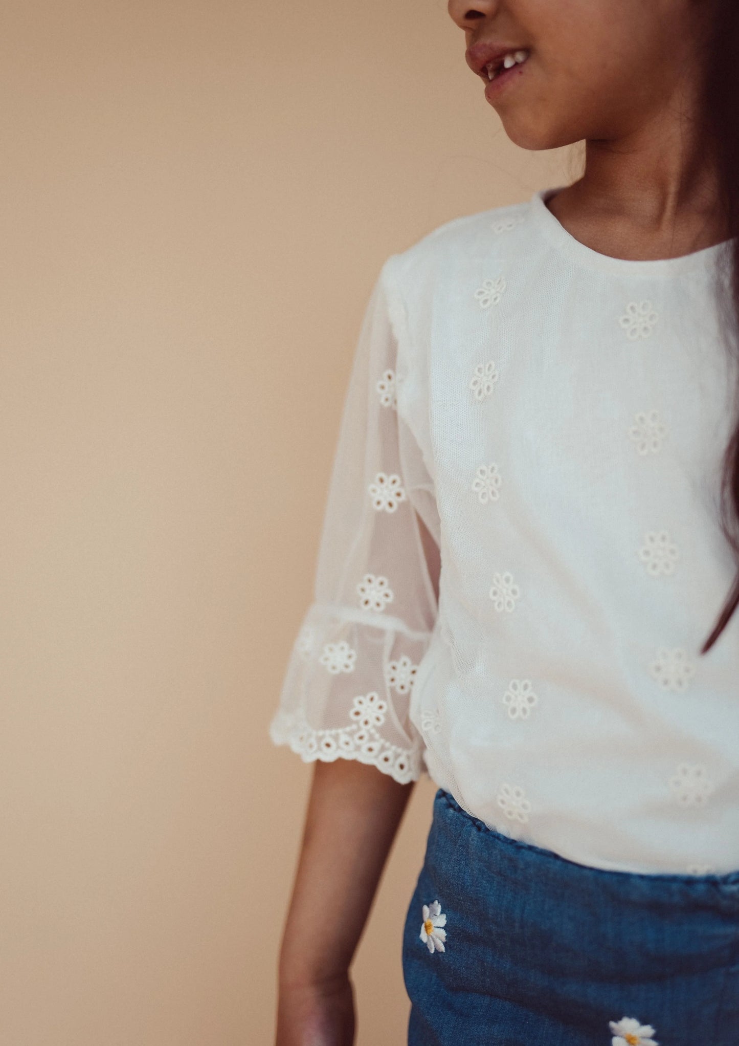 Lace blouse Luna - white