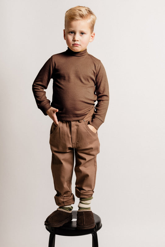 Baje Studio - turtle neck Lutern - brown cacao