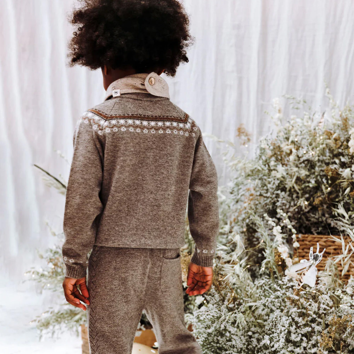 Cashmere Sweater Nino Jacquard - hazelnut