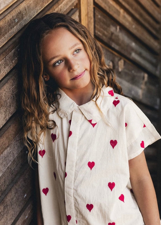 Labo - heart blouse Lymee - offwhite