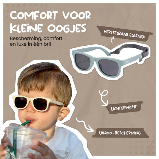 Maesy zonnebril rechthoek - Indi 0-2 jaar - blauw