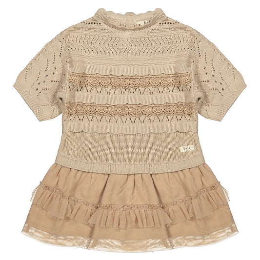 Baje Studio - knitted tule dress Maia - rose salmon