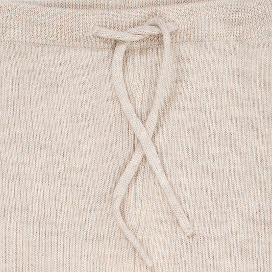 Copenhagen Colors - merino classic rib legging - pale cream melange