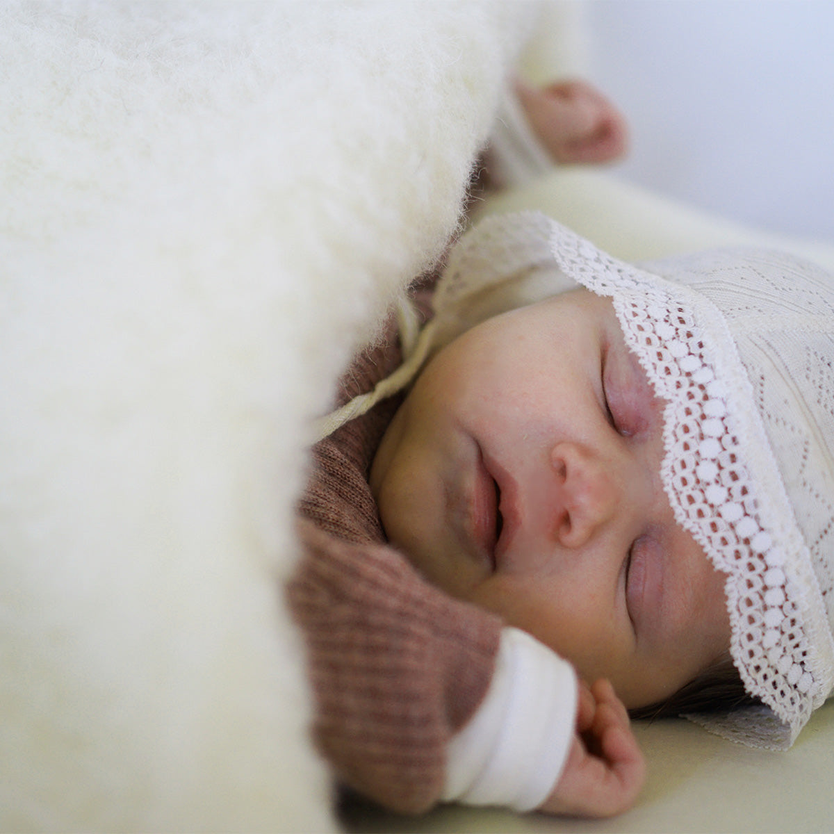 Wollen deken wieg Flat White - 75x100cm