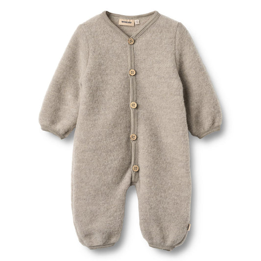 Wheat - merino wool fleece suit Levi - khaki melange