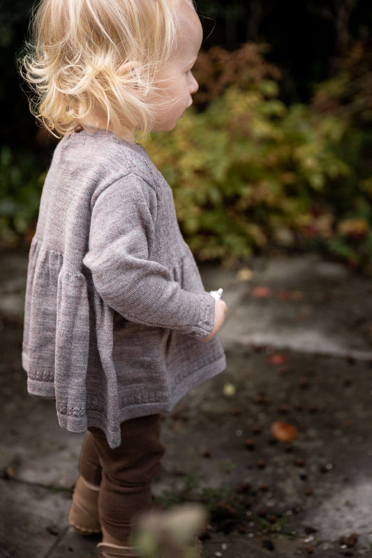 Copenhagen Colors - merino trui met pointelle patroon - natural melange