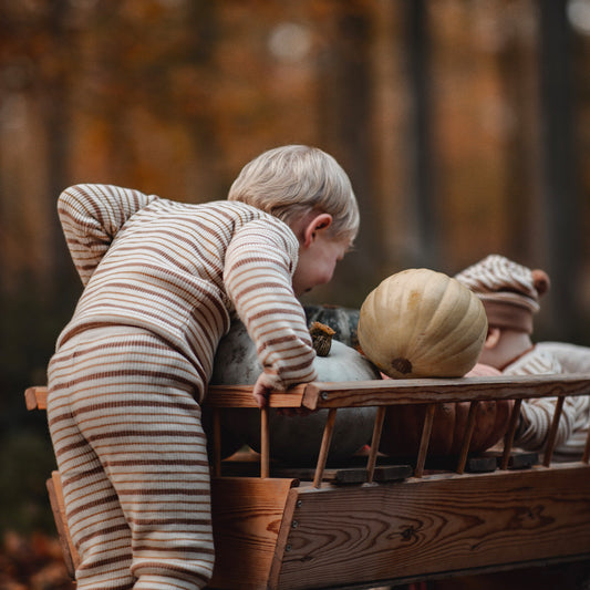 Saga Copenhagen - merino wollen legging Leon - mixed clay