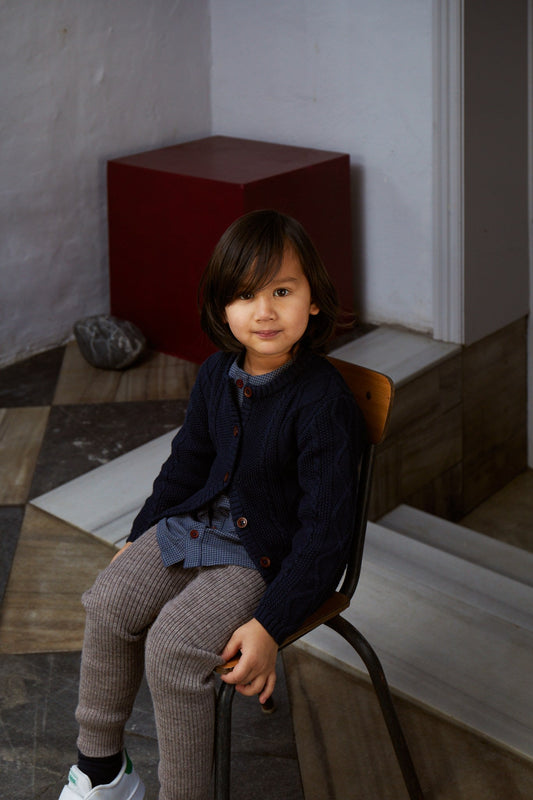 Copenhagen Colors - merino classic rib legging - natural melange