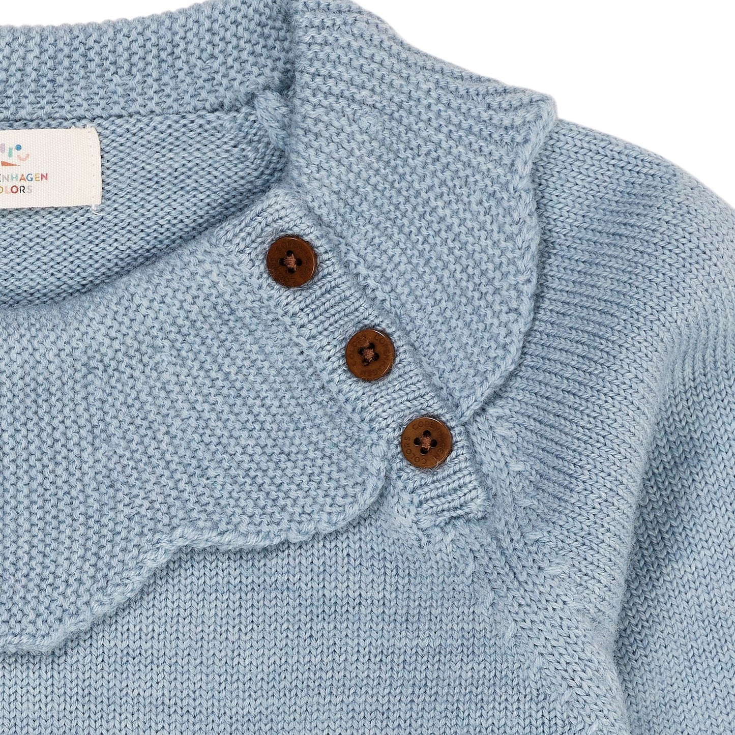 Merino marguriette blouse - dusty blue