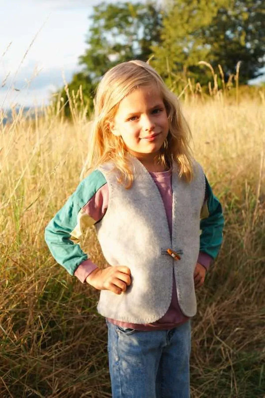 Bodywarmer Milo Felted Earl Grey