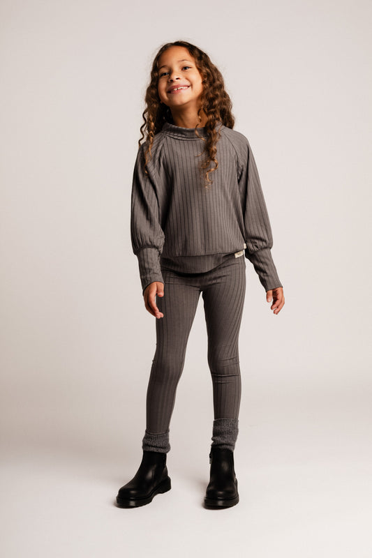 Baje Studio - rib legging Molly - grey steel