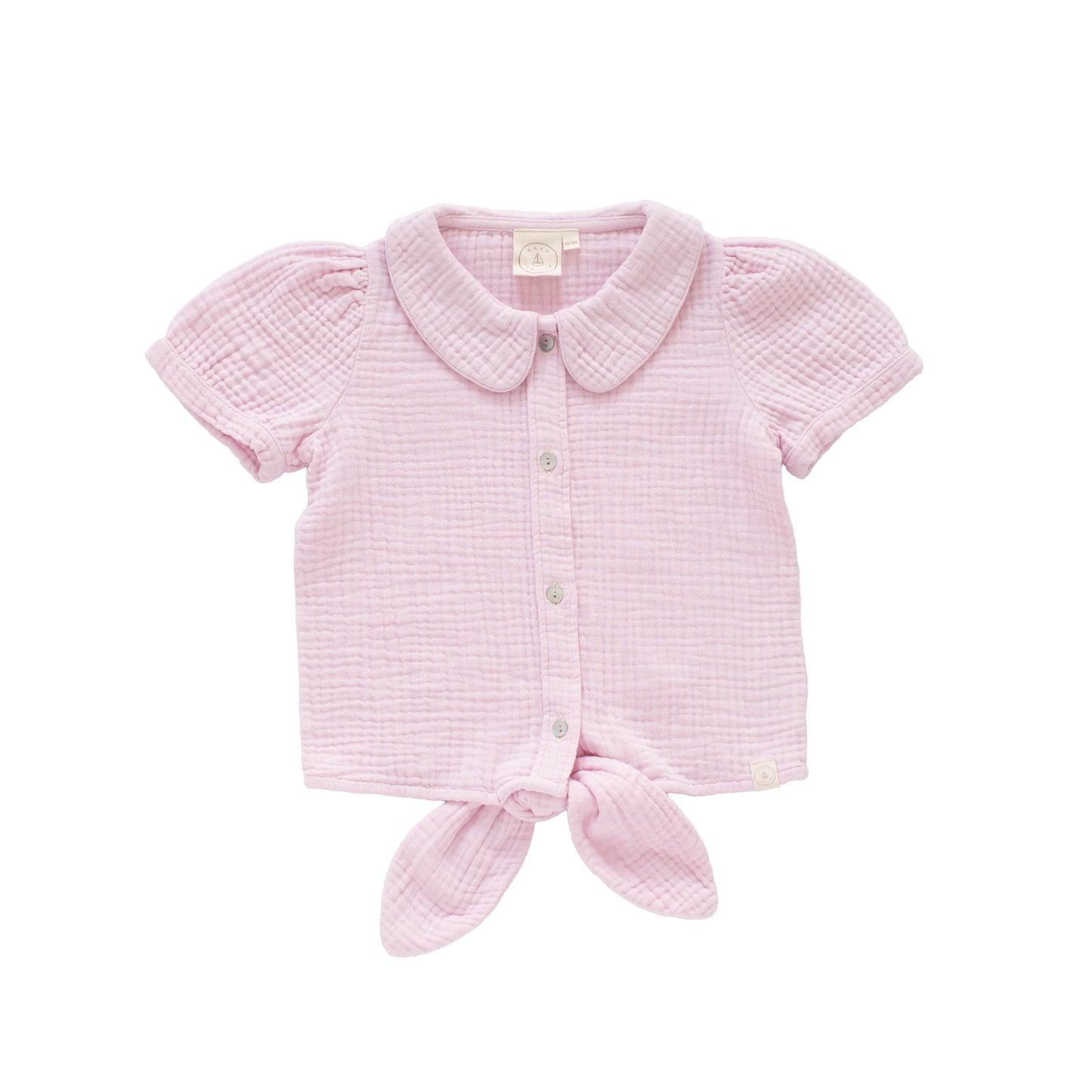 Navy Natural - blouse Faye - pink mousseline