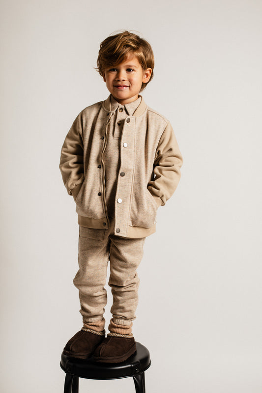 Baje Studio - sweatpants Mutrux - sand melange multicolor