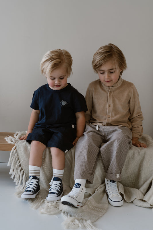 Navy Natural - terry shorts Niels - navy blue