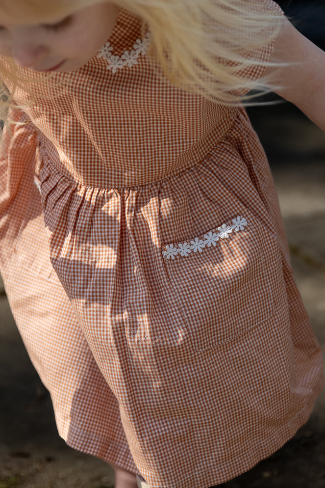 Gingersnaps - gingham dress Nery - brown