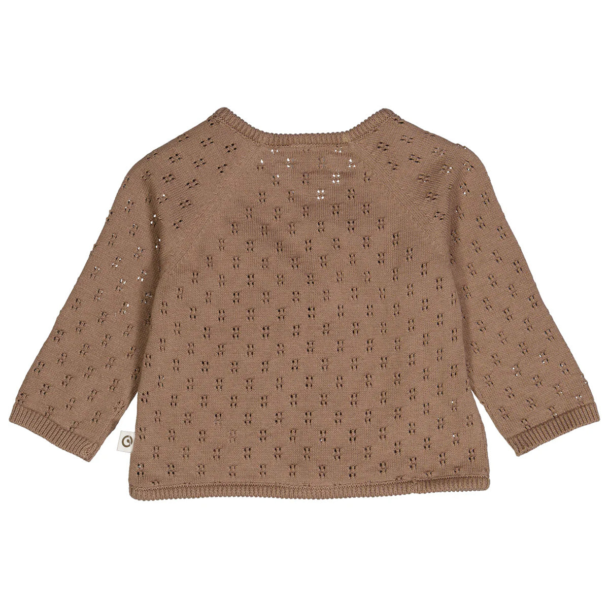 Müsli - knitted cardigan with cross closure - walnut