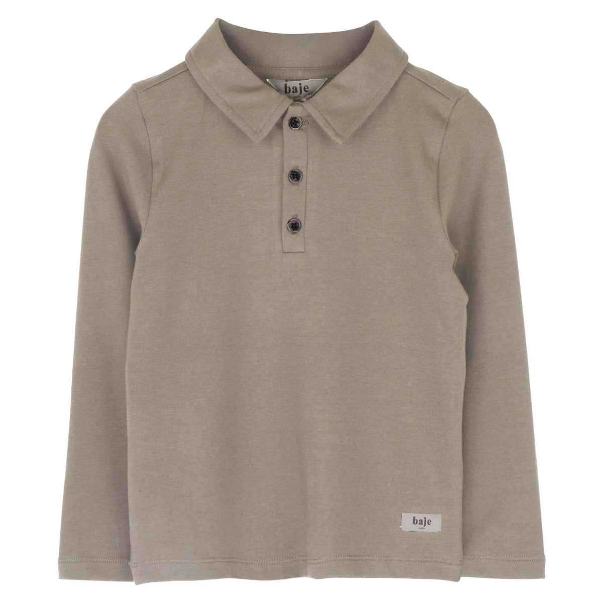 Baje Studio - longsleeve polo Nikolai - taupe