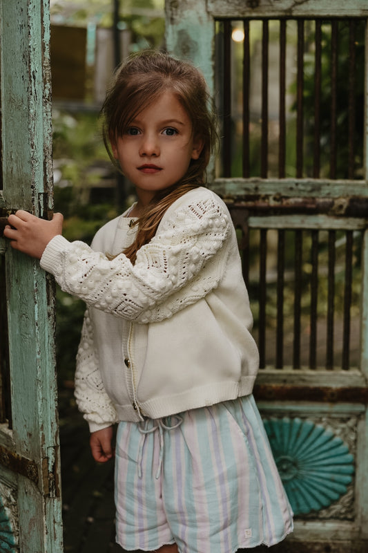 LRDM petits - cardigan Noelle - antique white