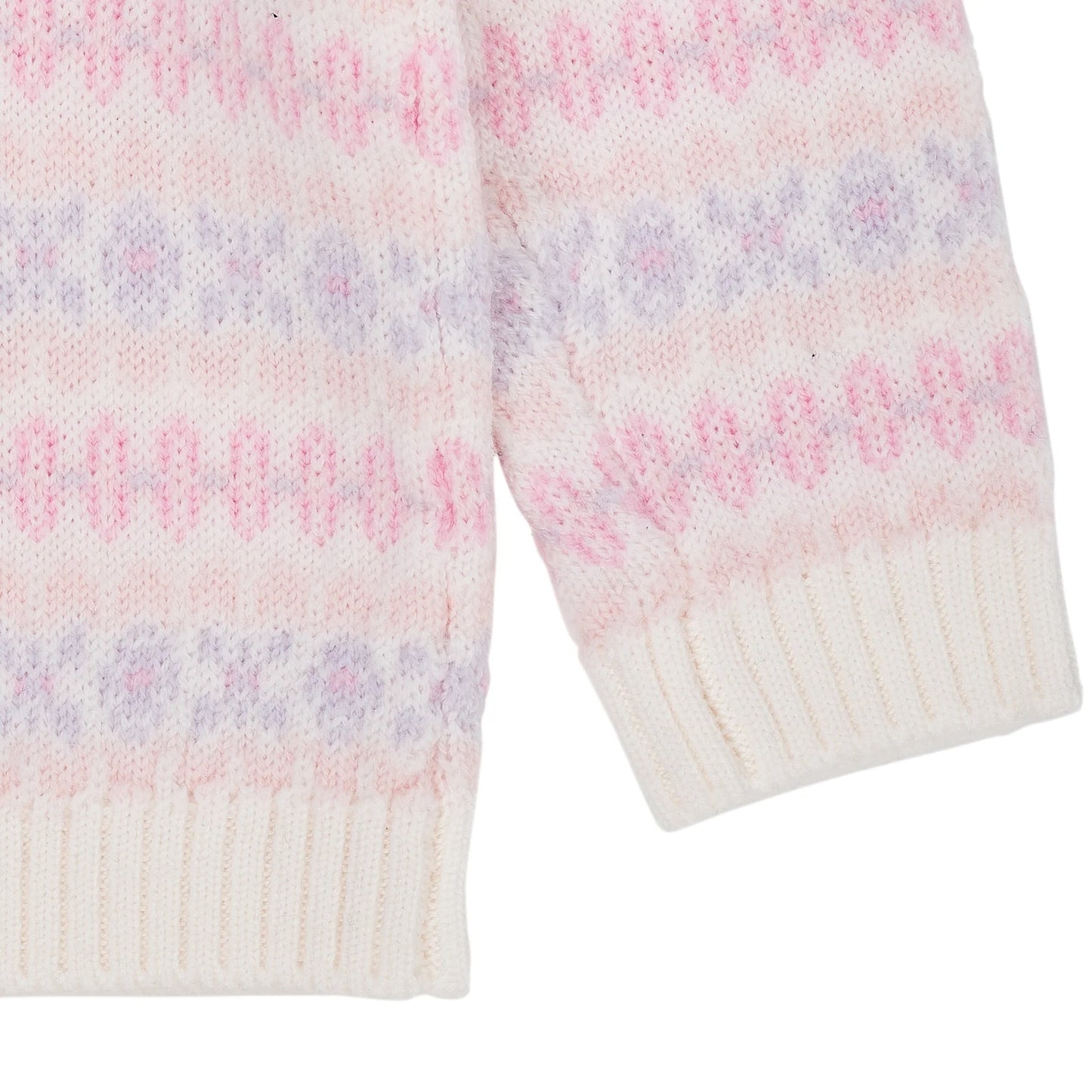 Merino pattern cardigan - lavender combi
