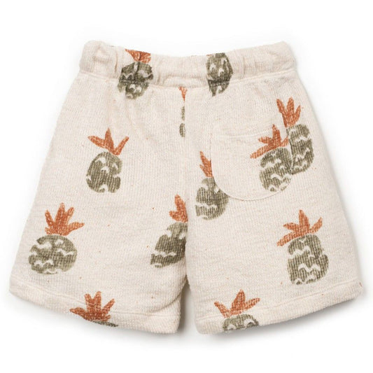 Play Up - pineapple printed embellished shorts - ecru