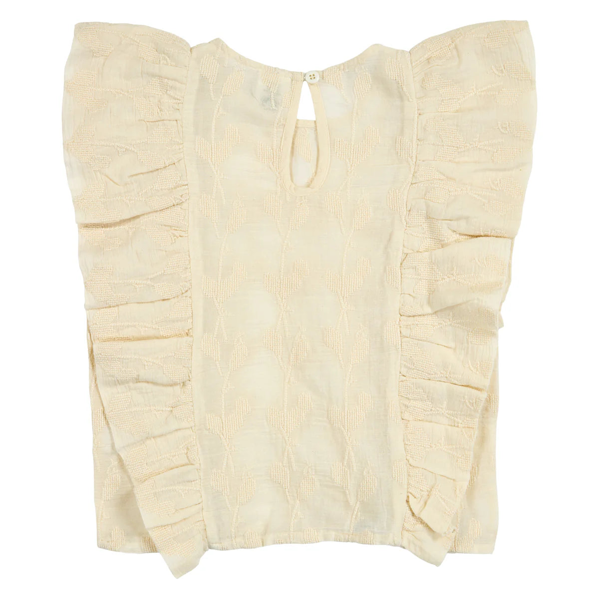 Müsli - poetry top with frill - natural