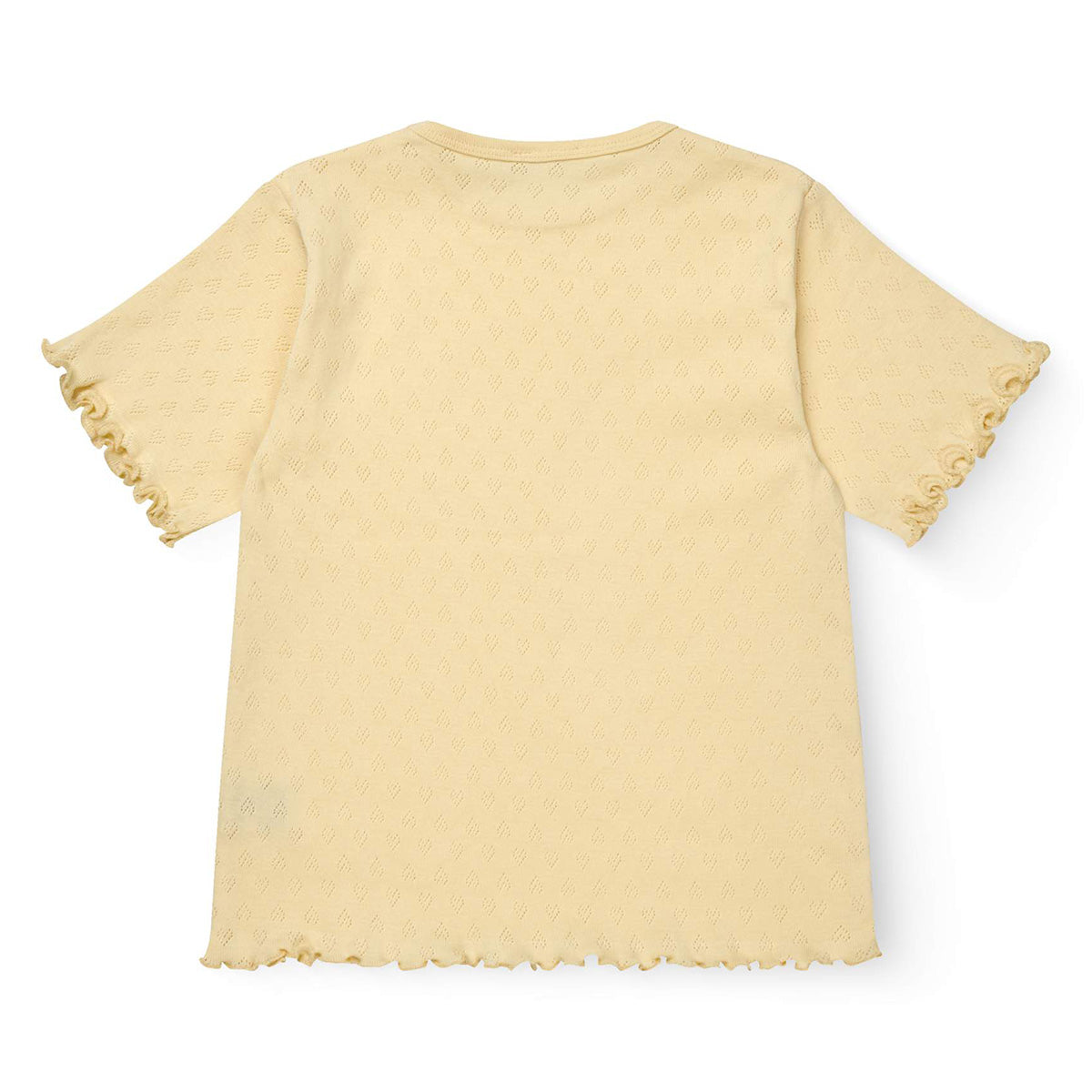 Copenhagen Colors - pointelle heart tee - pale yellow