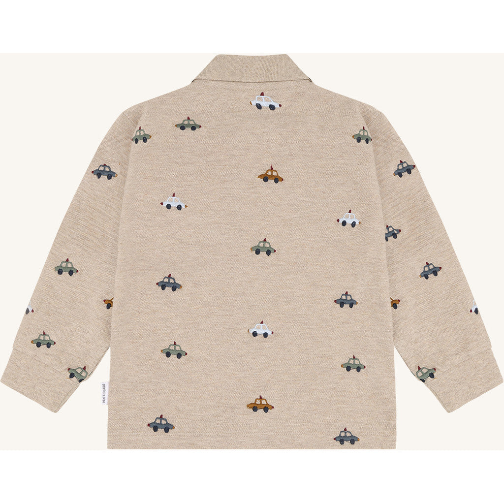 Hust & Claire - polo Stevie police cars - beige melange