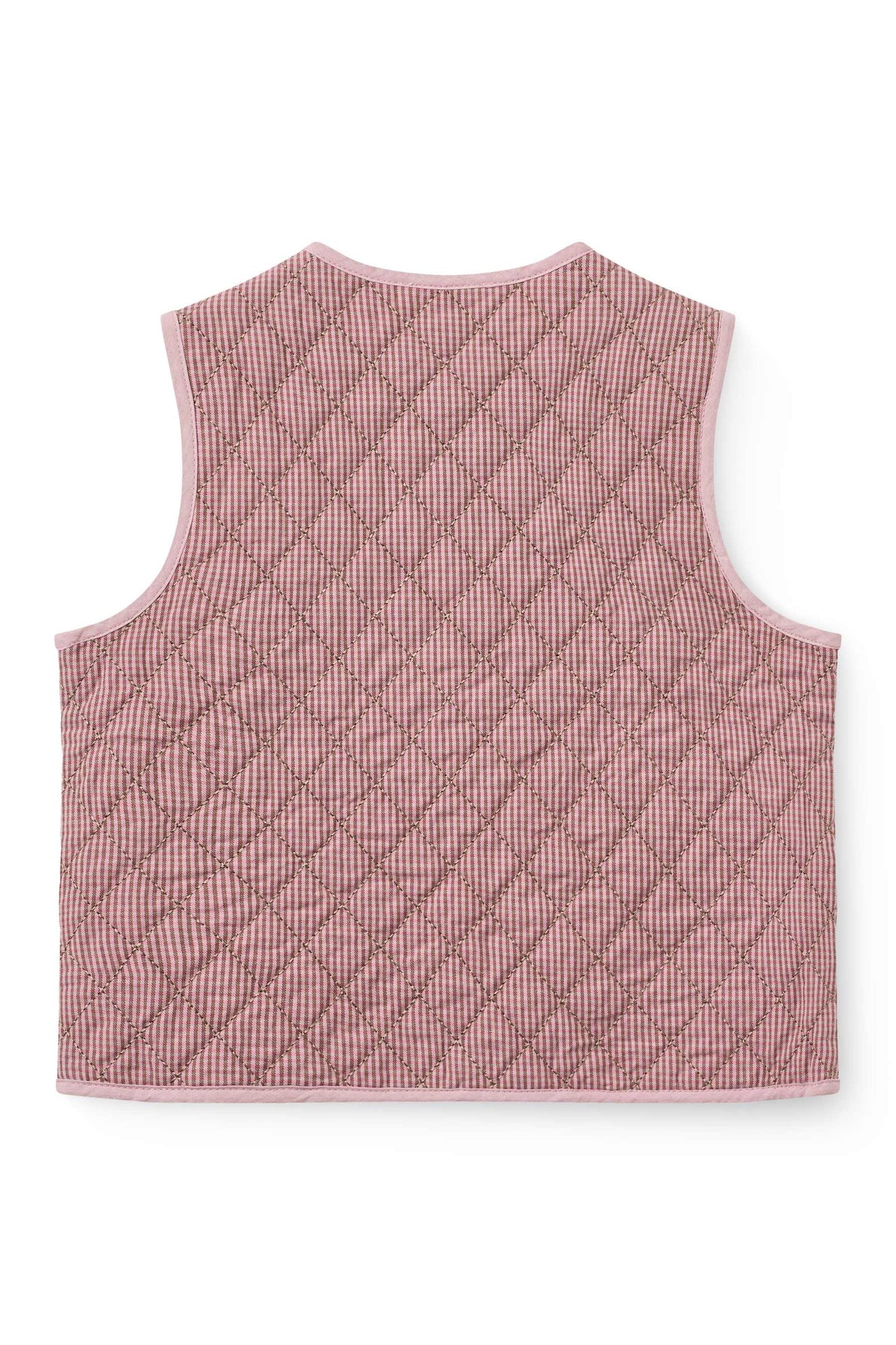 Copenhagen Colors - checkered quilted vest - winter rose