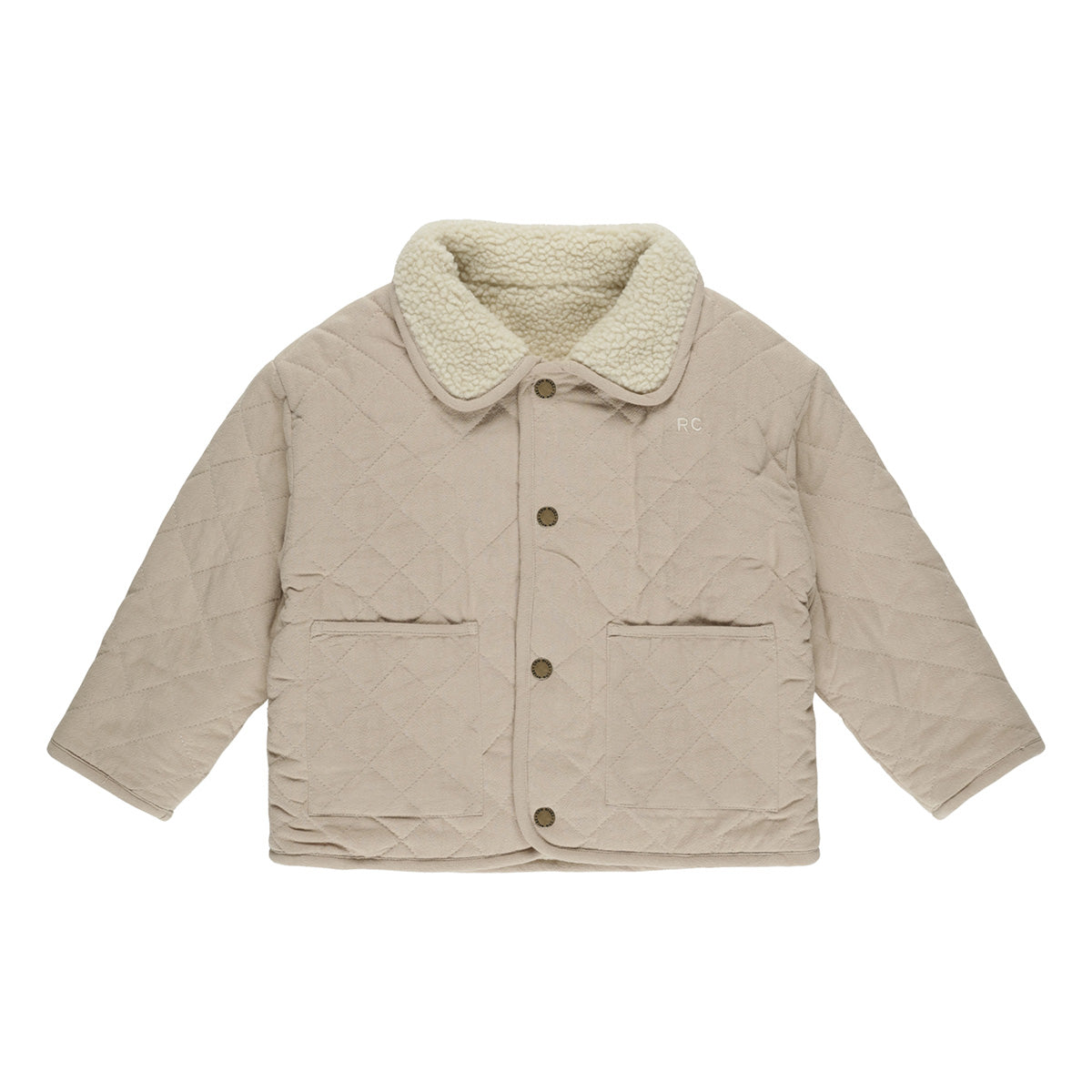 Quilted winter coat - pebble