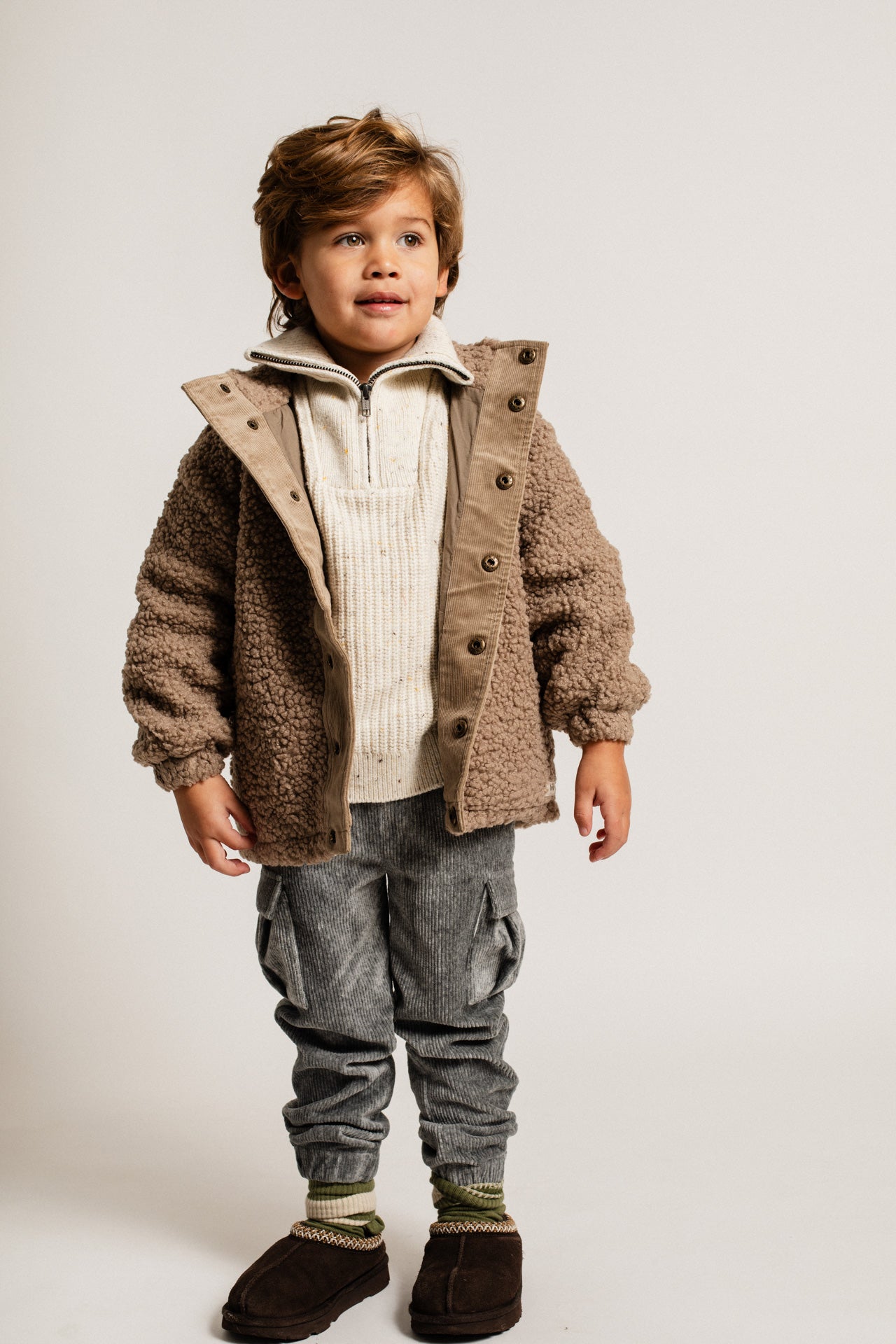 Baje Studio - teddy jacket Rances - brown cacao