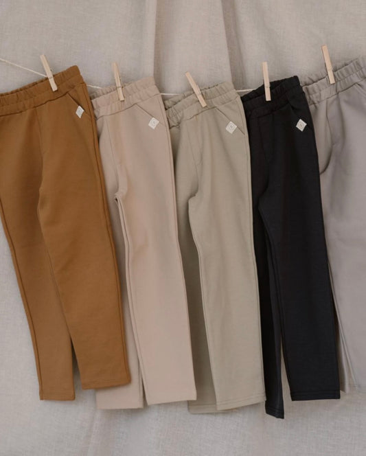Navy Natural - chino pants heavy - biscuit brown