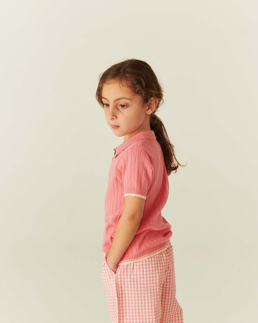 Copenhagen Colors - rib knit polo - pink