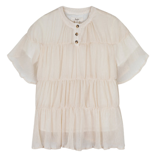 Baje Studio - crincle woven dress Ribas - crème oat