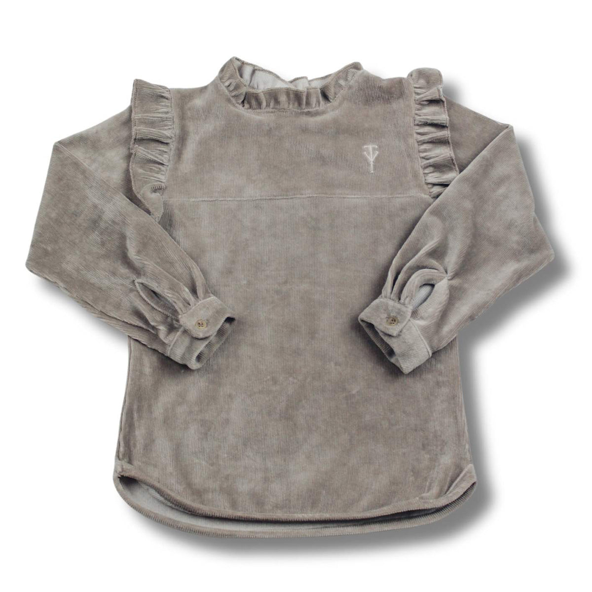 Blouse River velvet rib - taupe
