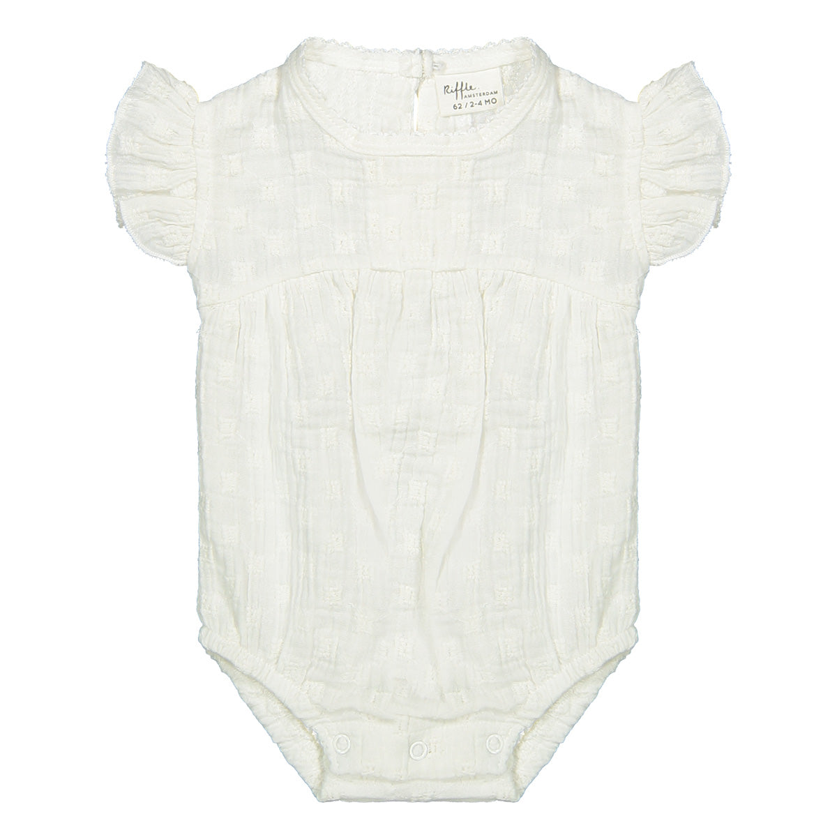 Romper Lisa - woven white embroidery